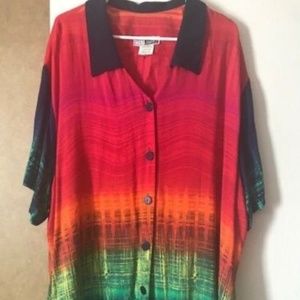 C.M Shapes Short Sleeve Blouse  Size 28